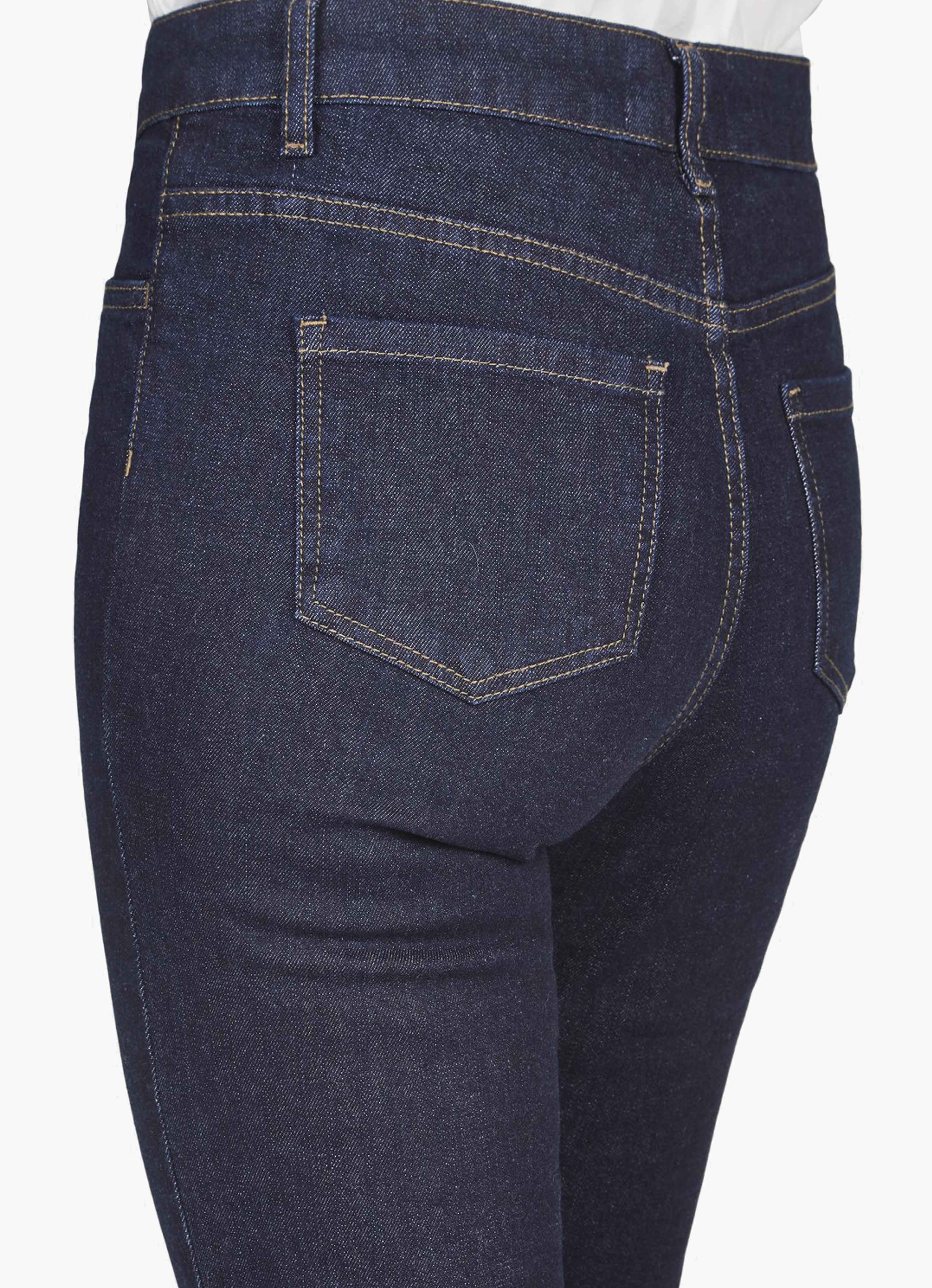 BC5 Dark Blue High-Waist Slim Cropped Jeans