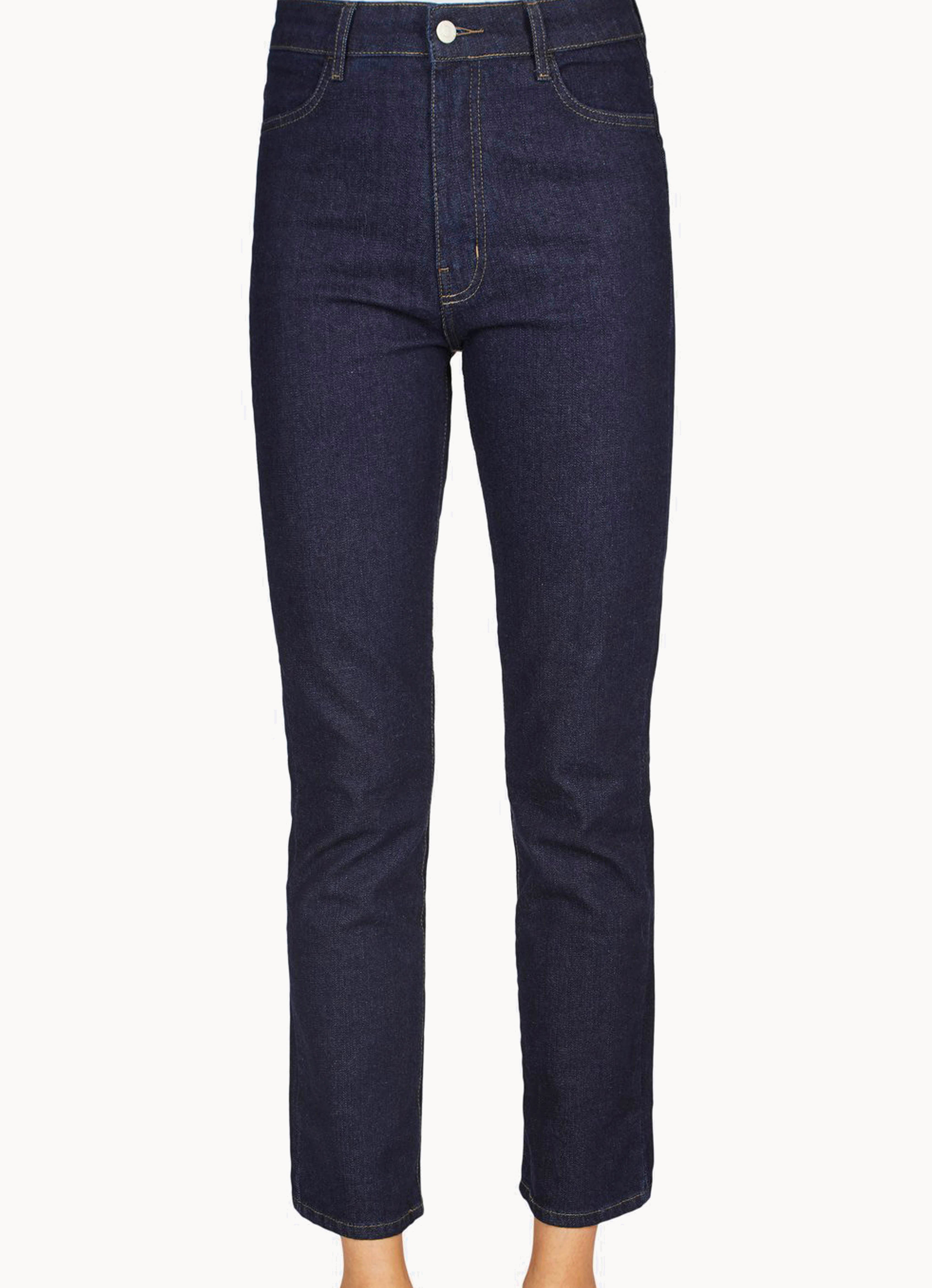 BC5 Dark Blue High-Waist Slim Cropped Jeans