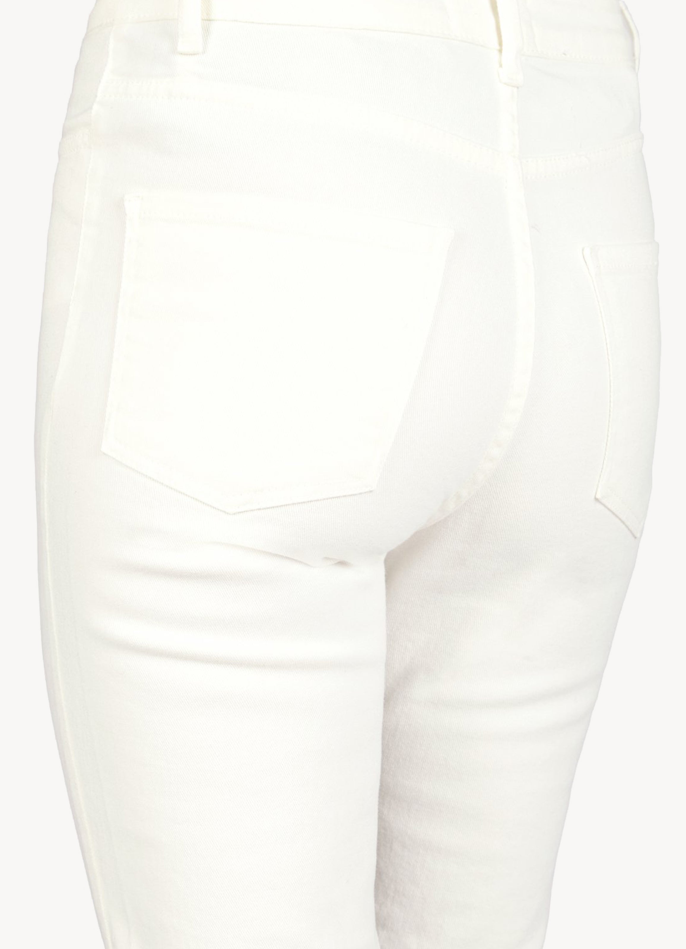 BC5 Off-White High-Waist Slim Cropped Jeans