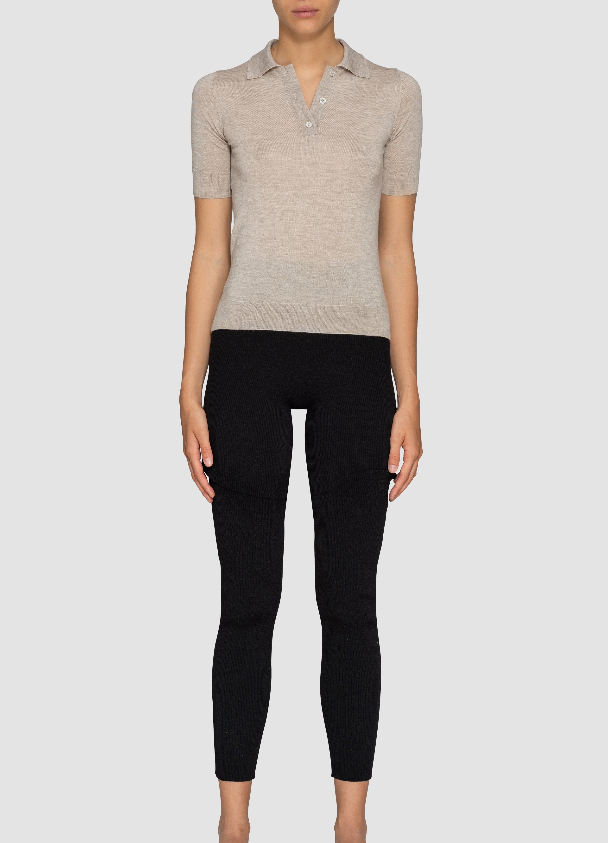 Micola Silk-Cashmere Short Sleeve Sweater